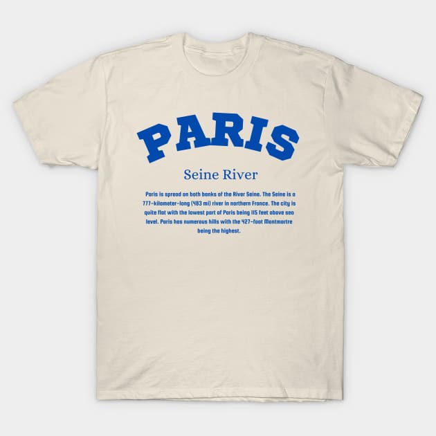 PARIS Seine River T-Shirt by FashionPulse